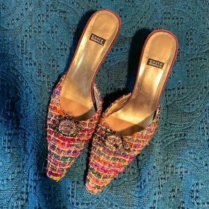 vintage costa blanca kitten heel slide